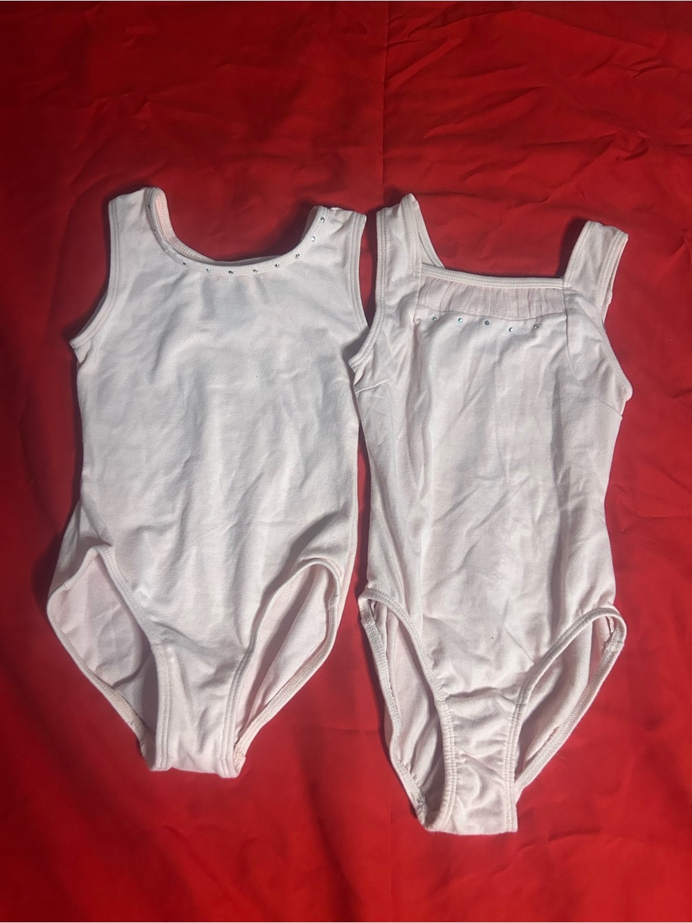 Light Pink Girls' Tank Leotard One-Piece - Classic Fit
